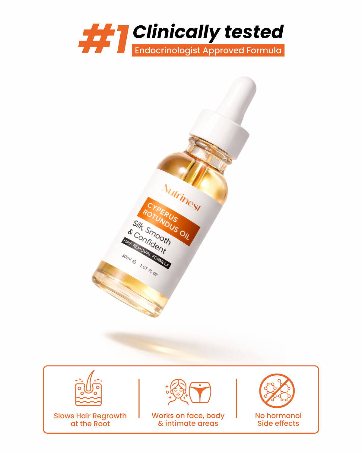 Cyperus Rotundus Oil for Hair Reduction