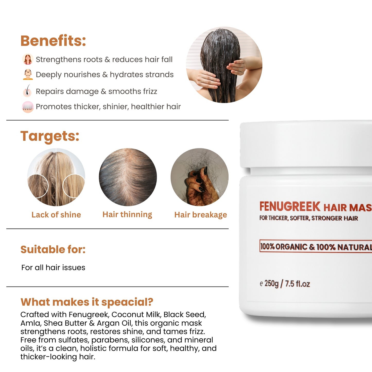 Nutrinest - Fenugreek Hair Mask 250g